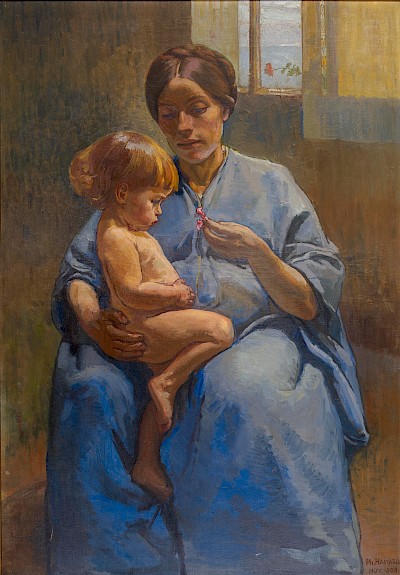 Philippe Hainard, Maternité, Eugénie et Robert Hainard,<br /> Geneva, 1908, oil on canvas - Copyright Fondation Hainard
