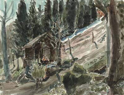 Germaine Hainard-Roten - Le petit grenier sur le Mont - Copyright Fondation Hainard