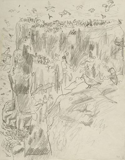 Robert Hainard - Les pinacles (croquis) - Copyright Fondation Hainard
