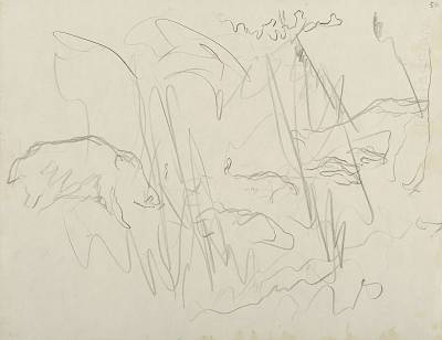 Robert Hainard - Bande de sangliers (croquis) - Copyright Fondation Hainard