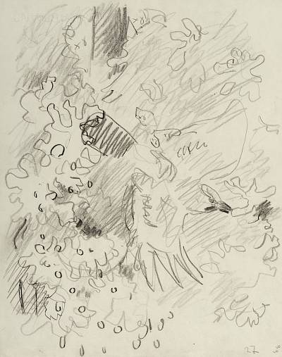 Robert Hainard - Geai après l'averse (croquis) - Copyright Fondation Hainard