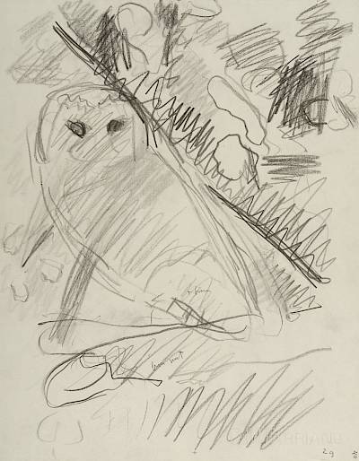 Robert Hainard - Hulotte au clair de lune (croquis) - Copyright Fondation Hainard