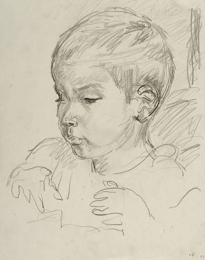 Robert Hainard - Olivier à cinq ans (croquis) - Copyright Fondation Hainard