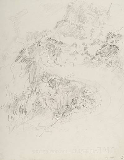 Robert Hainard - Les Leeshörner (croquis) - Copyright Fondation Hainard