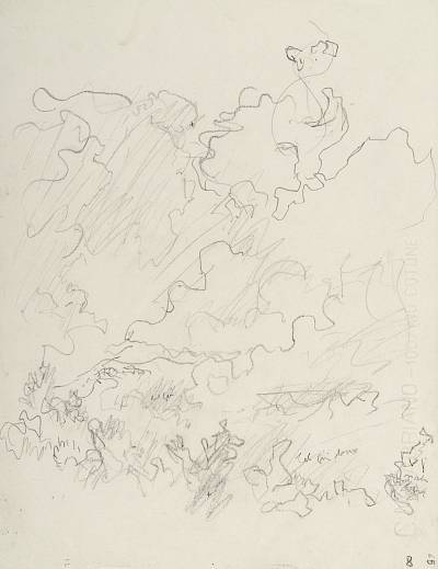 Robert Hainard - Deux papillons de chou (croquis) - Copyright Fondation Hainard