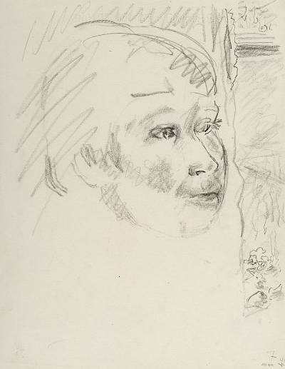 Robert Hainard - Olivier à neuf ans (croquis) - Copyright Fondation Hainard