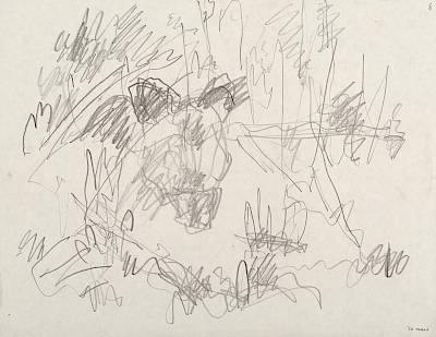 Robert Hainard - Apparition de sanglier (croquis) - Copyright Fondation Hainard