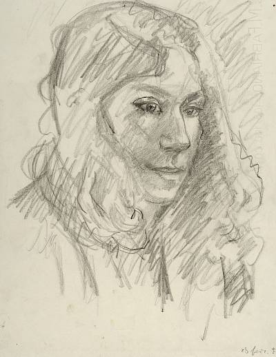 Robert Hainard - Olivier à dix-sept ans (croquis) - Copyright Fondation Hainard