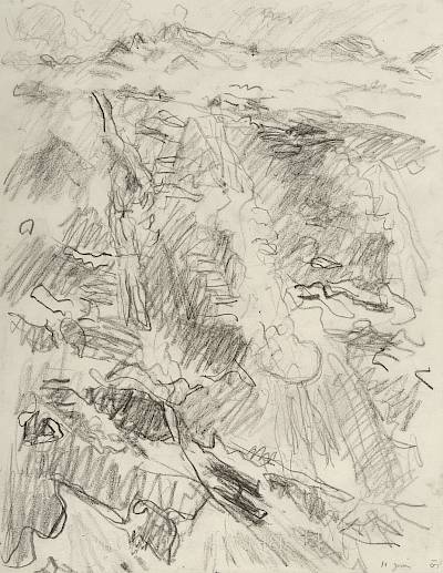 Robert Hainard - Avalanches (croquis) - Copyright Fondation Hainard