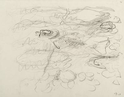Robert Hainard - Truite gobant (croquis) - Copyright Fondation Hainard