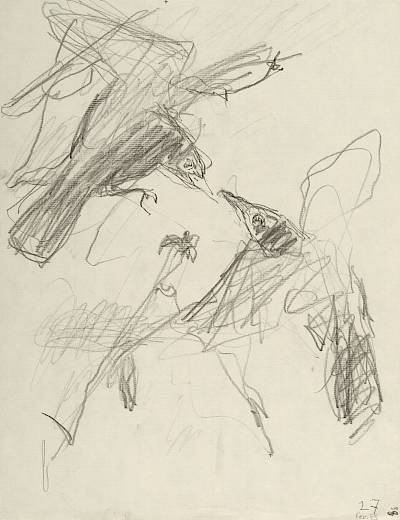 Robert Hainard - Dispute de merles (croquis) - Copyright Fondation Hainard