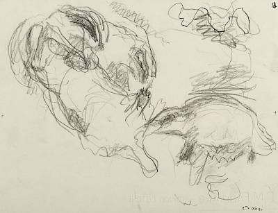 Robert Hainard - Jeux de blaireaux (croquis) - Copyright Fondation Hainard