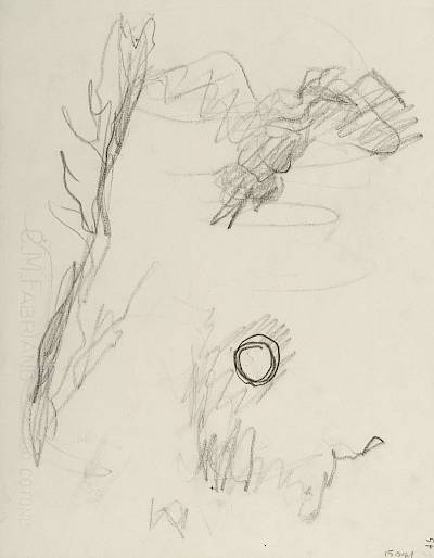 Robert Hainard - Le héron et la lune (croquis) - Copyright Fondation Hainard