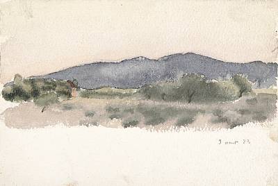Robert Hainard - Paysage, à St Jacques près de Grasse - Copyright Fondation Hainard