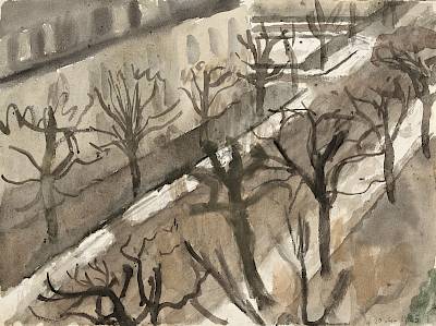Robert Hainard - La rue Charles-Galland - Copyright Fondation Hainard