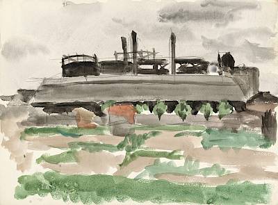 Robert Hainard - Usine à gaz d'Aïre - Copyright Fondation Hainard