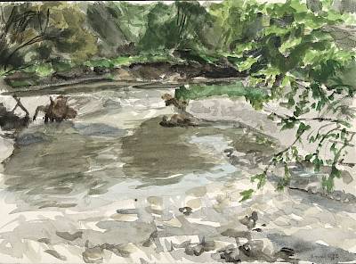 Robert Hainard - Bras du Rhône, Moulin-de-Vert - Copyright Fondation Hainard