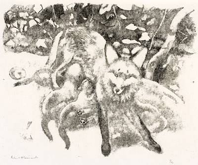Tirge en noir et blanc ( 2 planches ) 9.7.1975 20 exemplaires + 3 essais  - Copyright Fondation Hainard