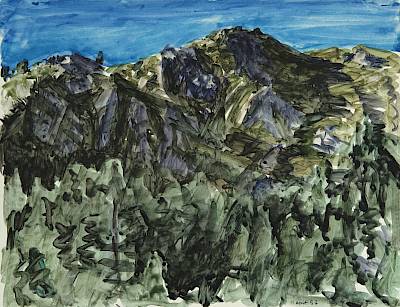 Robert Hainard - Montagnes en Yougoslavie - Copyright Fondation Hainard