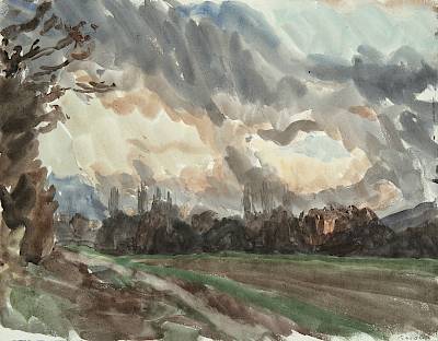 Robert Hainard - Couchant près d'Aire-la-Ville - Copyright Fondation Hainard