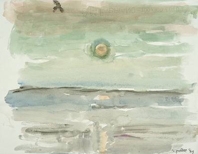 Robert Hainard - Reflet du soleil et milan - Copyright Fondation Hainard
